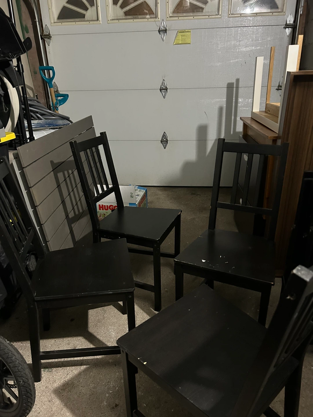 Set of 4 Black Dining Chairs