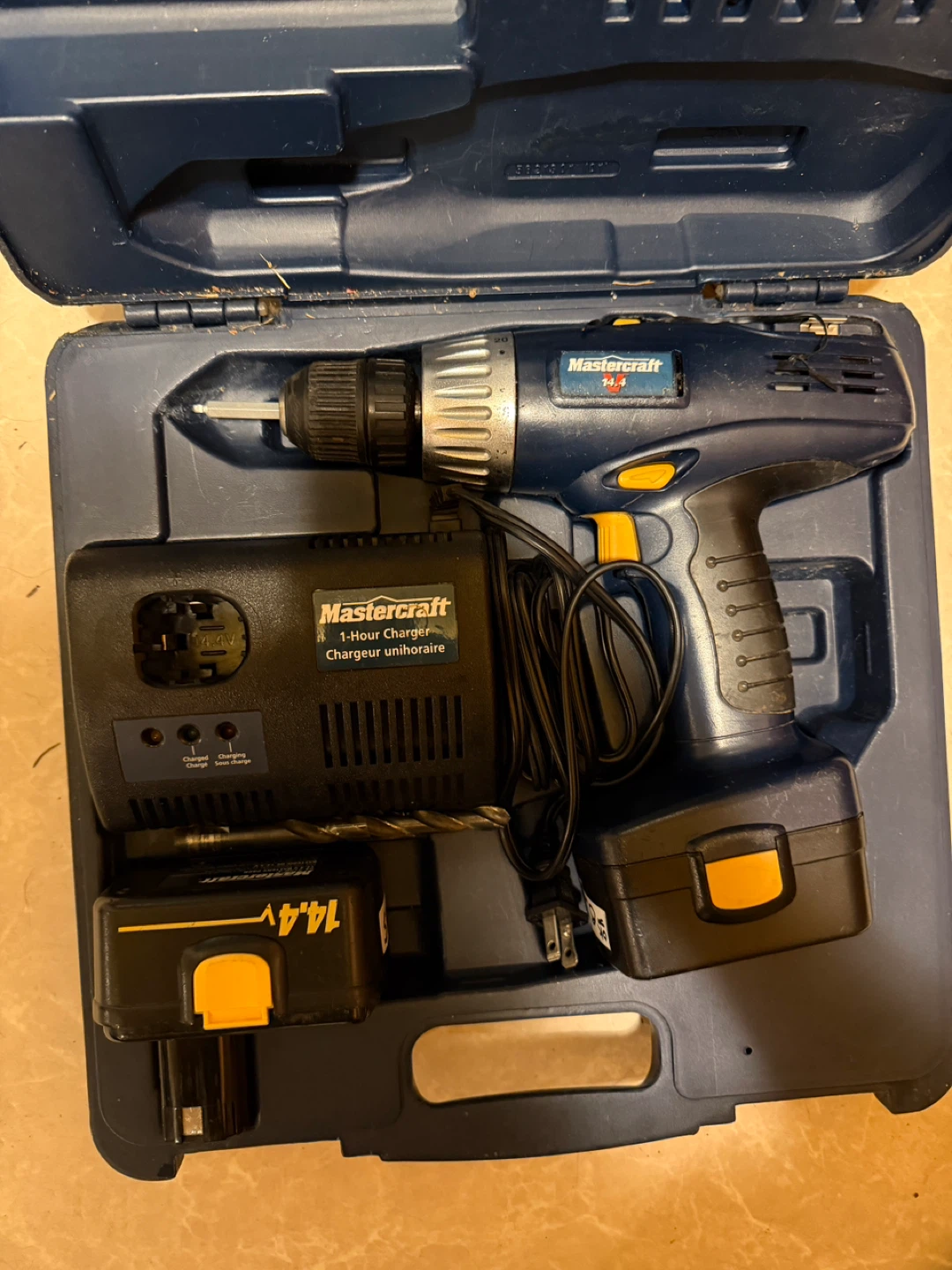 Mastercraft 14.4V Cordless Drill Kit with Charger and Case - photo 3