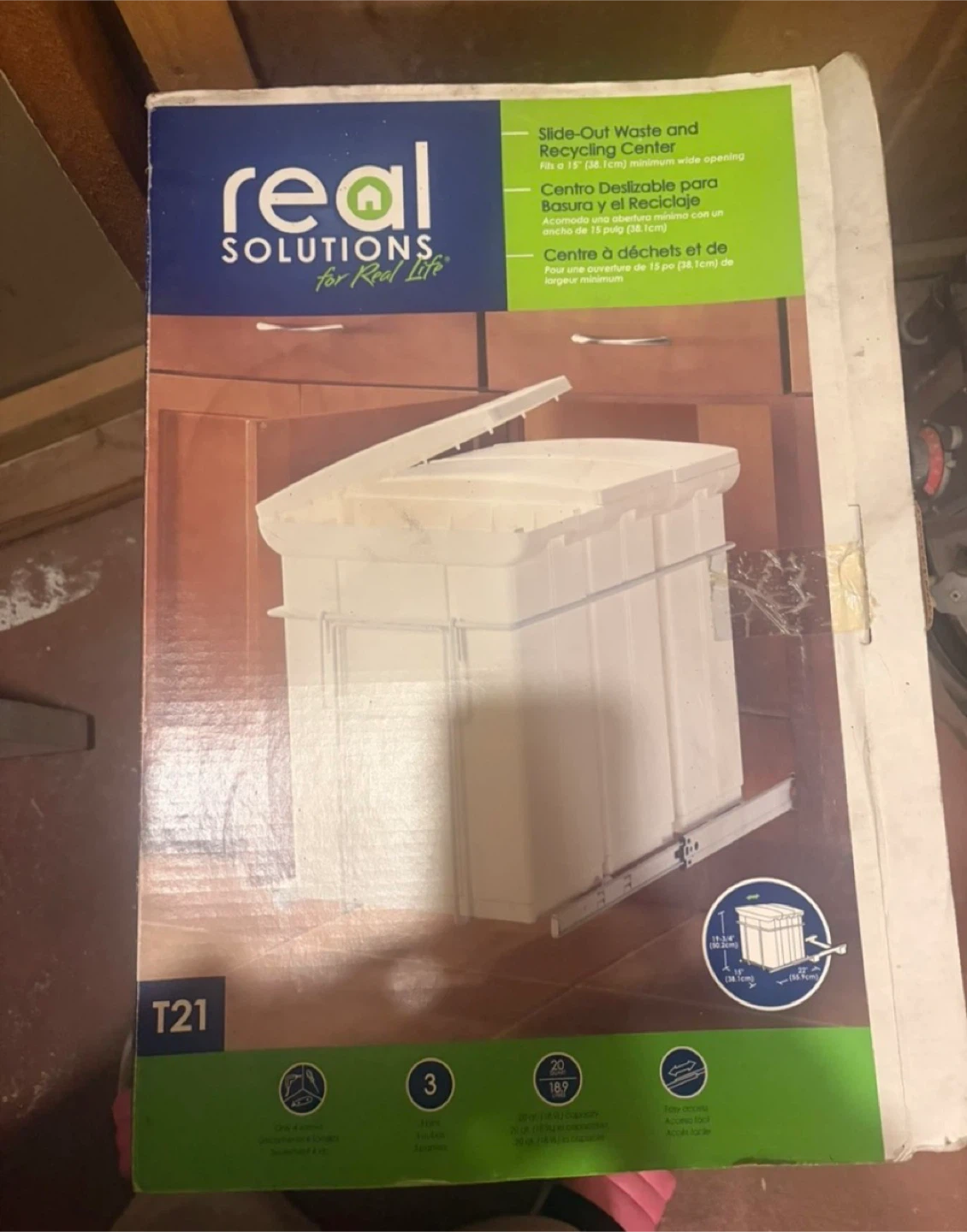 Real Solutions Slide-Out Waste and Recycling Center 🧡