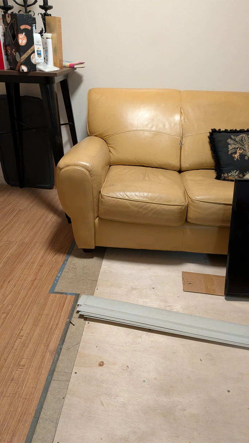 Tan Leather  Sofa bed queen side - photo 2