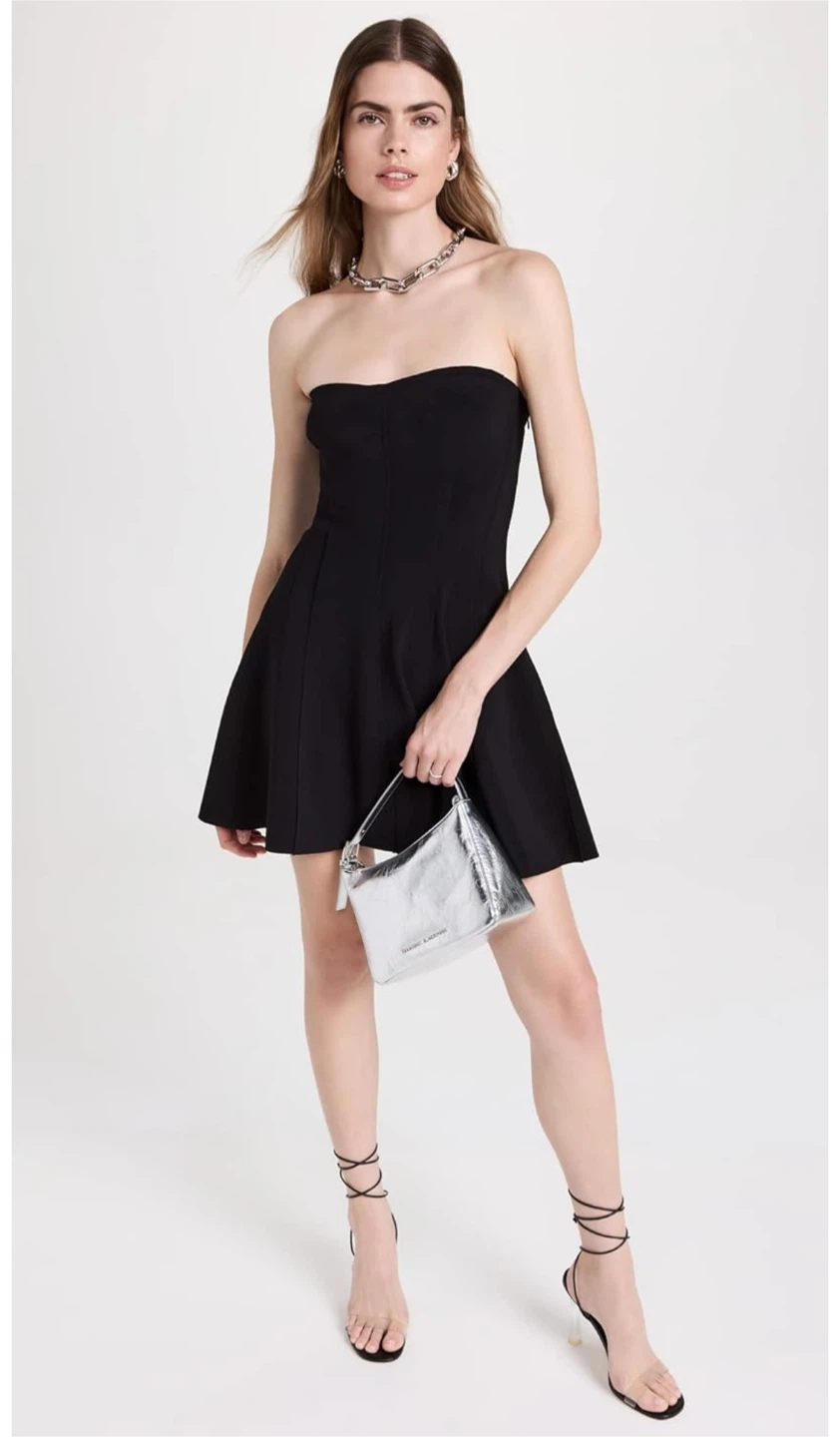Black Strapless Mini Dress