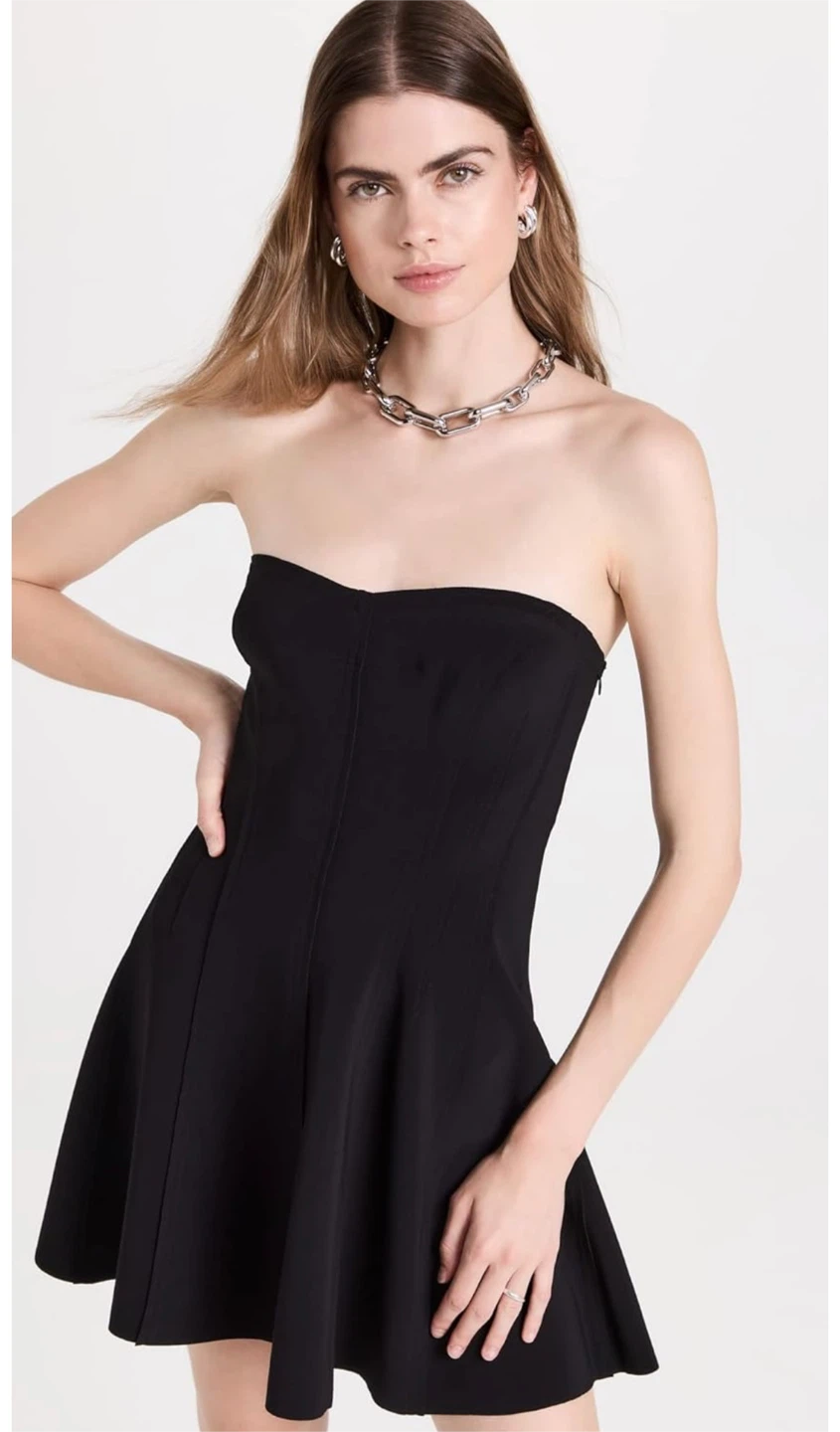 Black Strapless Mini Dress - photo 4