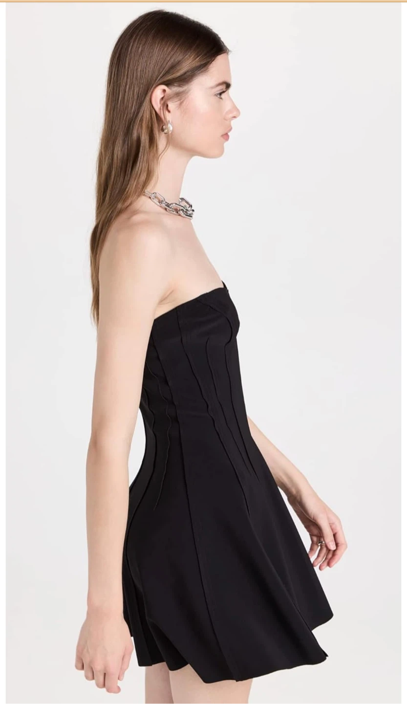 Black Strapless Mini Dress - photo 3