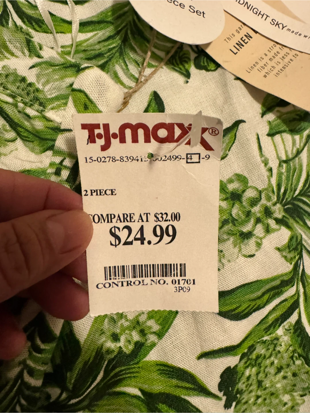 2 Piece Tropical Print Crop Top and Wide Leg Pants Set - photo 5