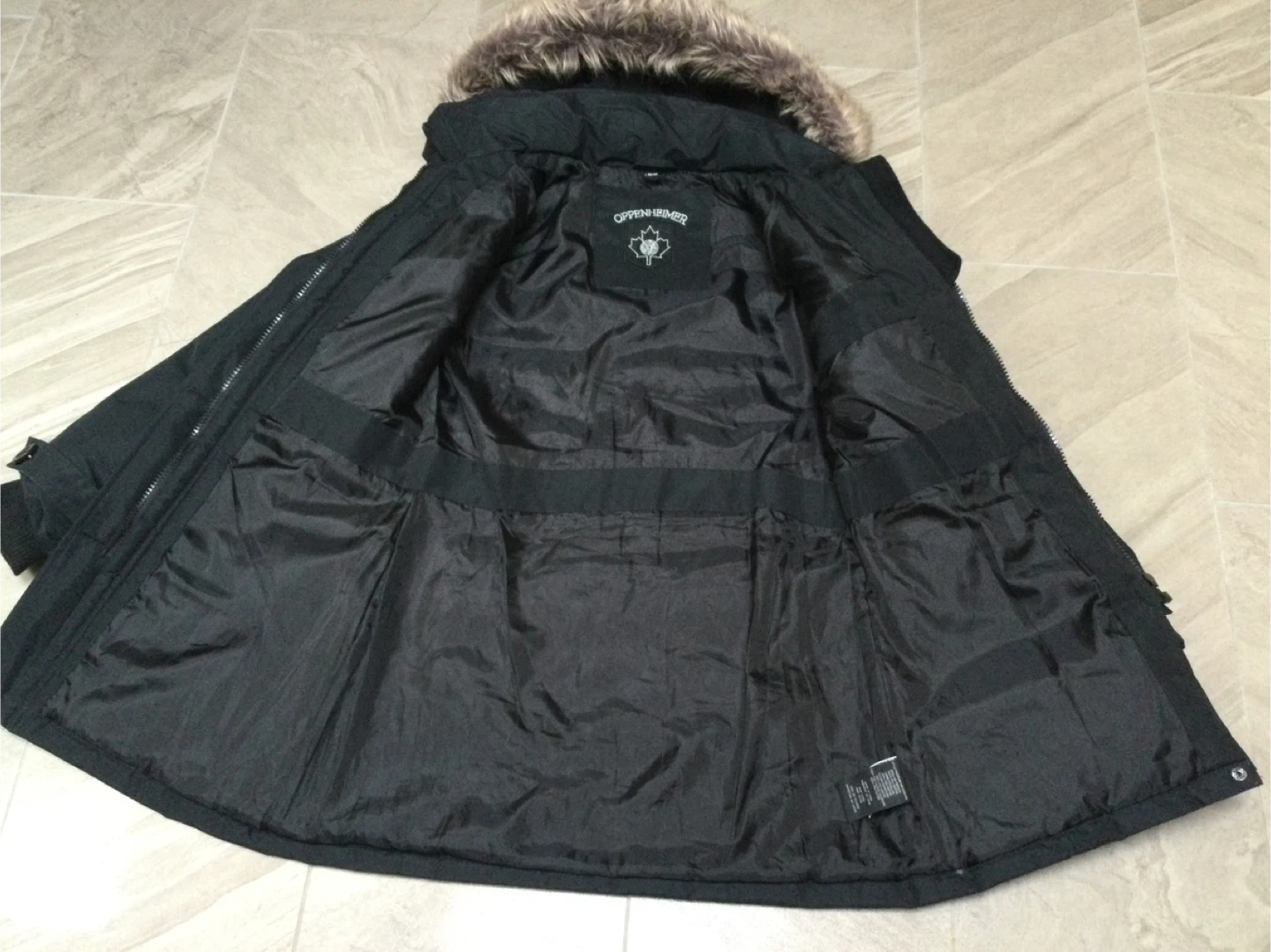 Oppenheimer Black Parka with Fur Hood - photo 3
