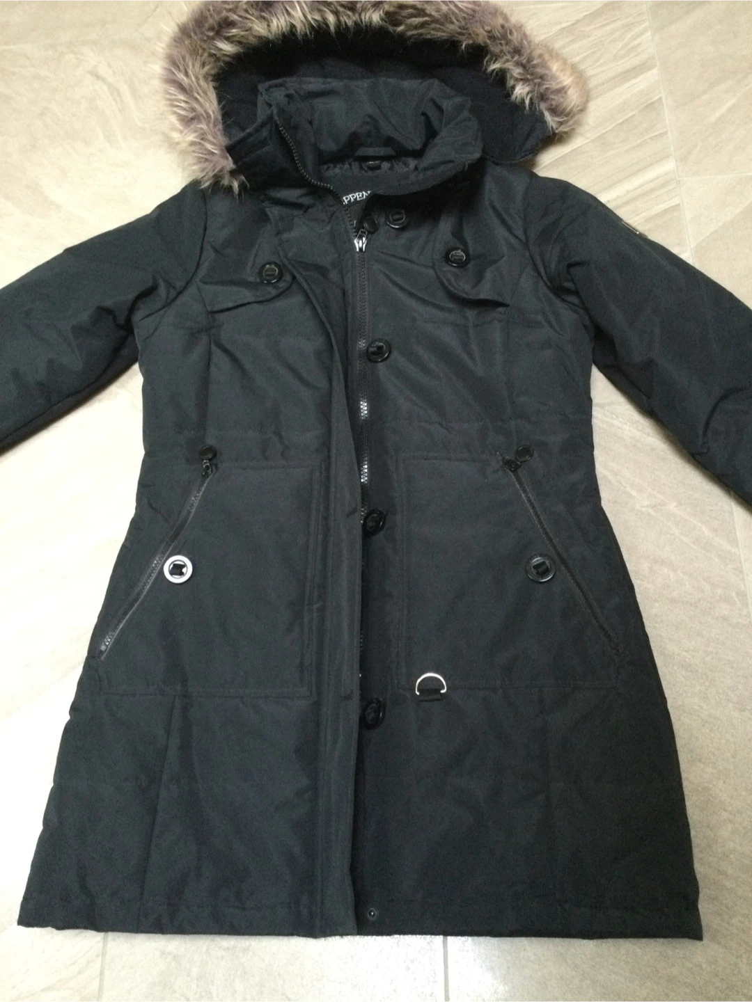 Oppenheimer Black Parka with Fur Hood - photo 4