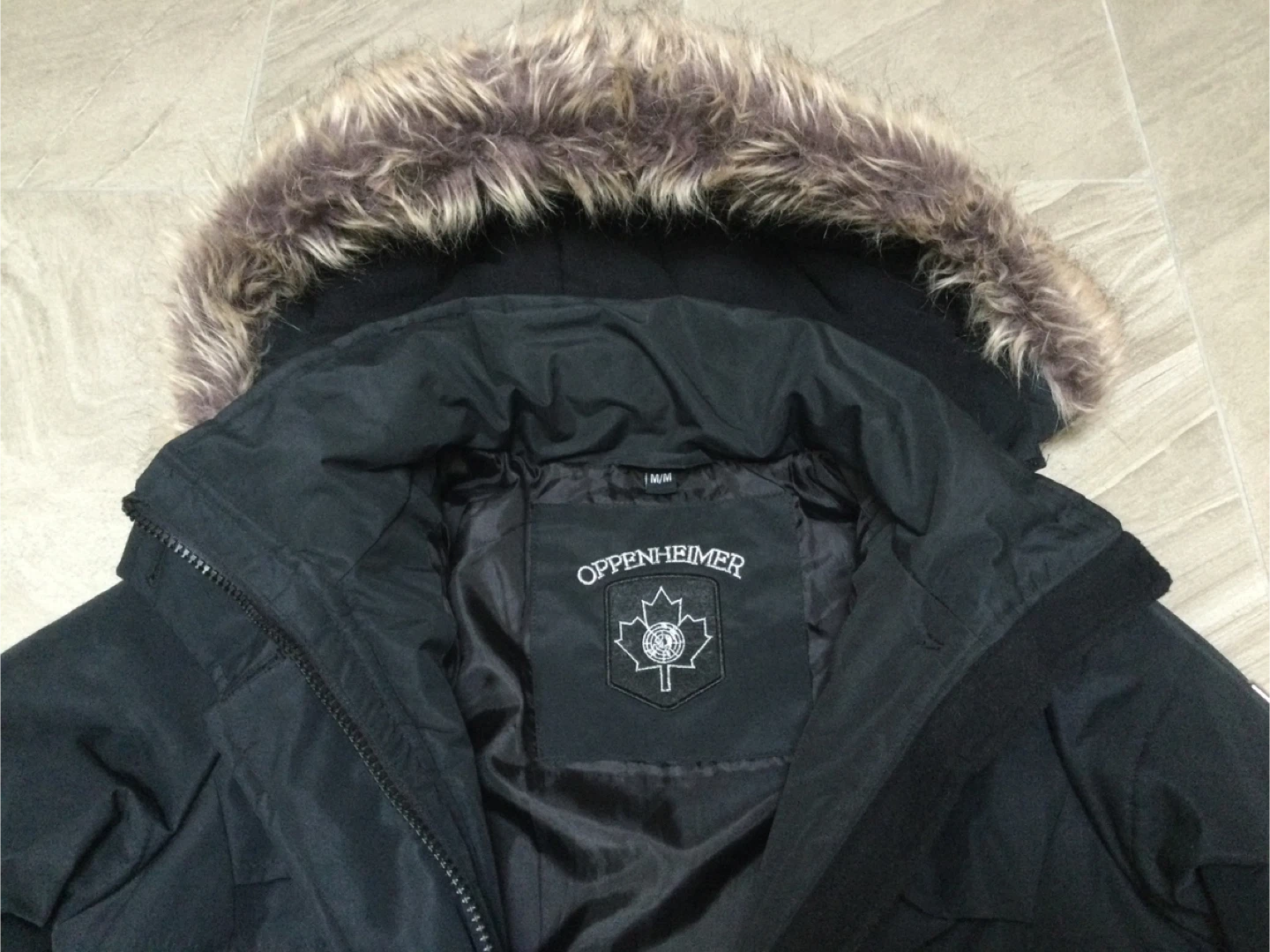 Oppenheimer Black Parka with Fur Hood - photo 2