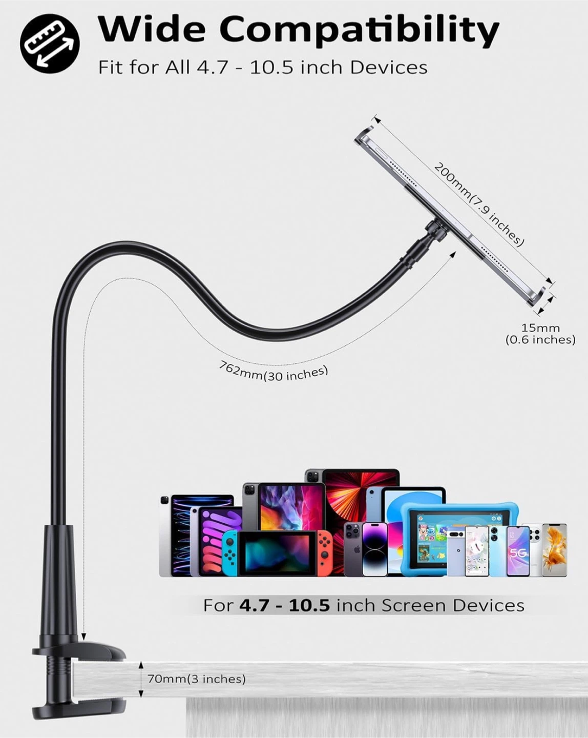 Tryone Gooseneck Tablet Holder Stand - photo 2