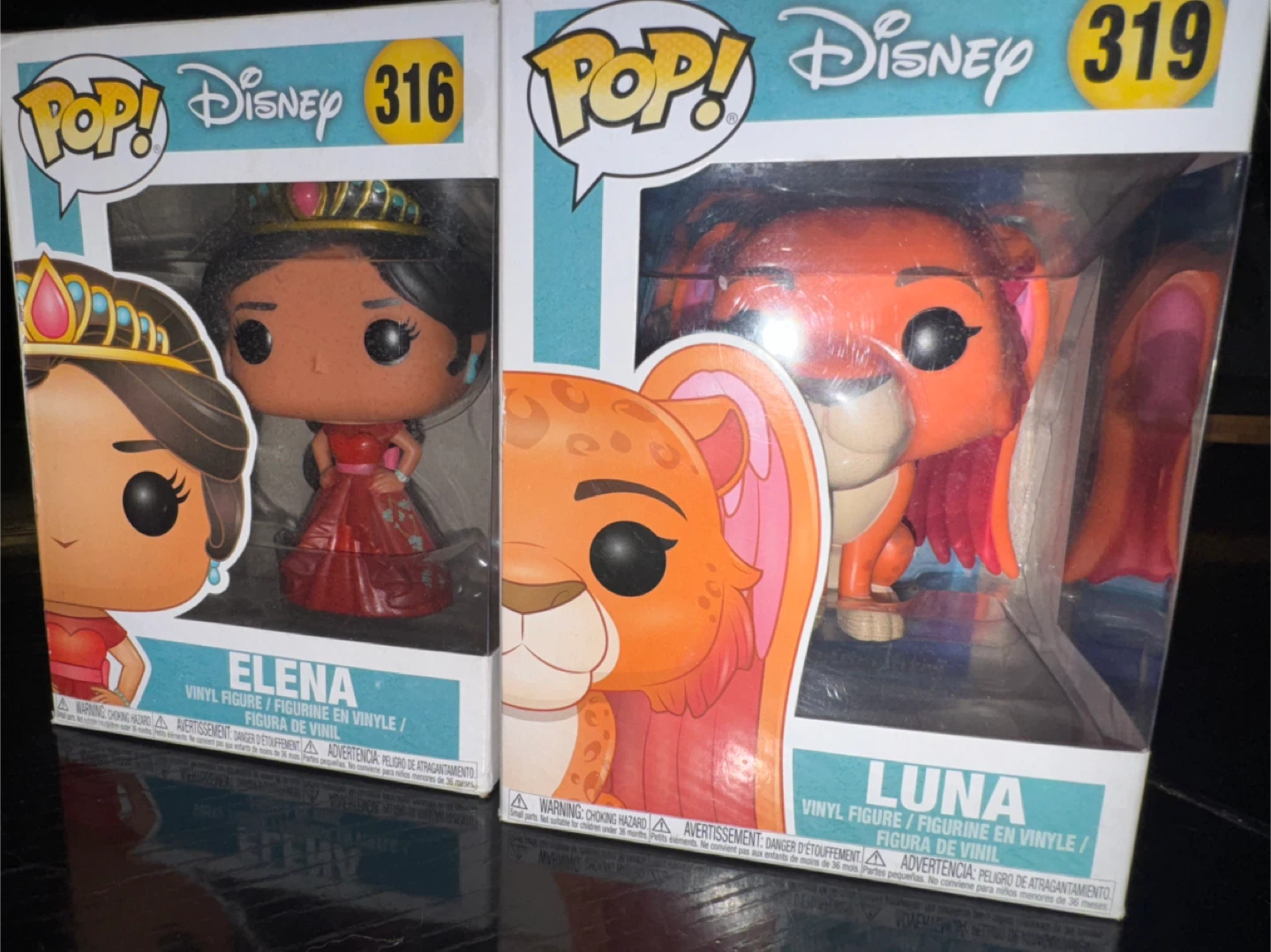 Funko POP Disney Figures – Luna #319 & Elena #316 (New in Box)