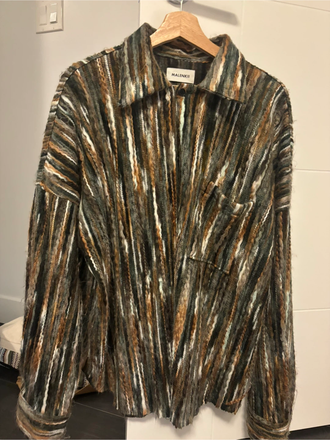 Striped Textured Button-Up Shirt