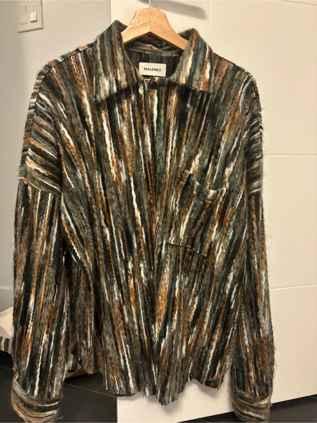 Striped Textured Button-Up Shirt - photo 4