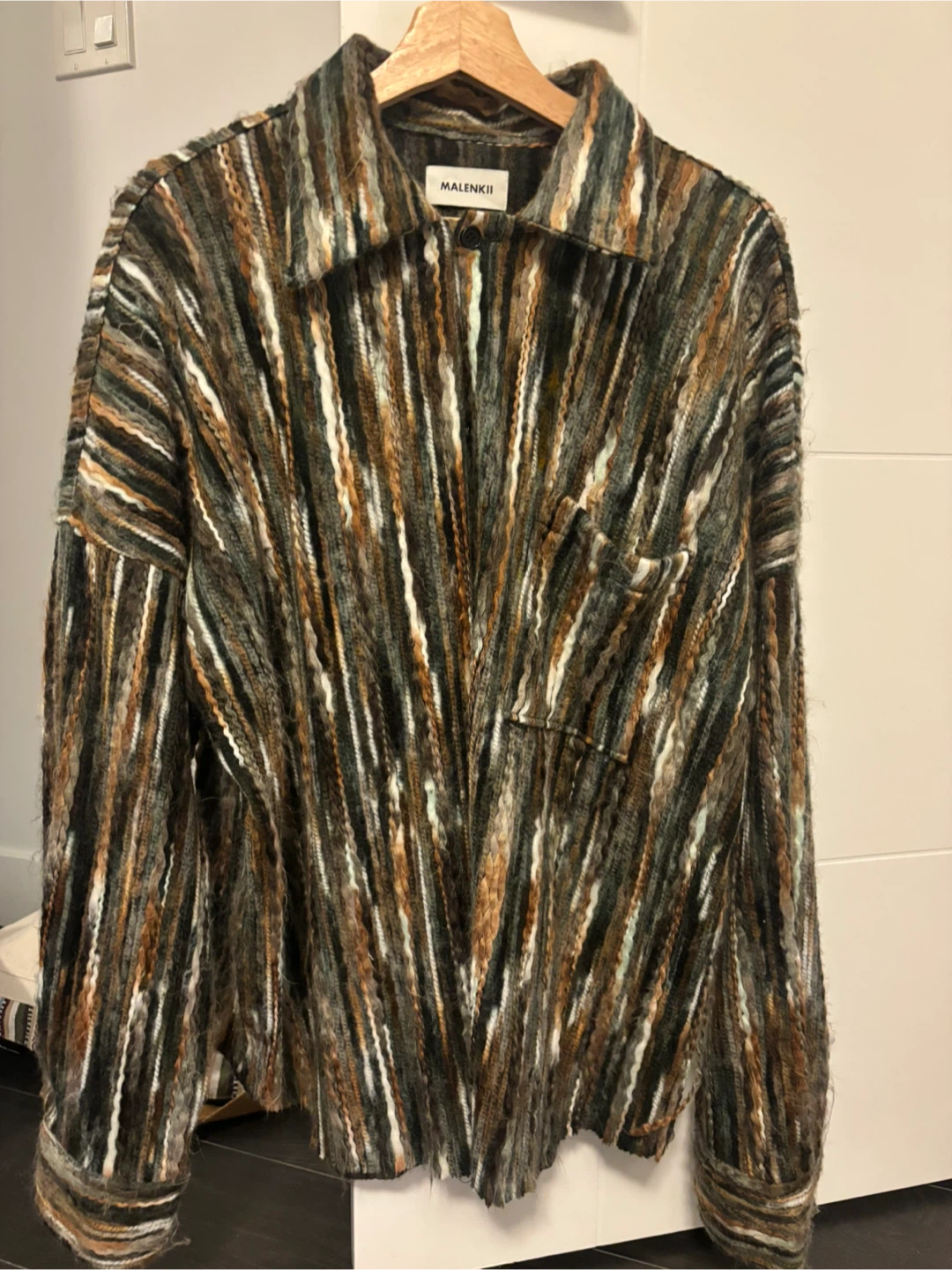 Striped Textured Button-Up Shirt - photo 2