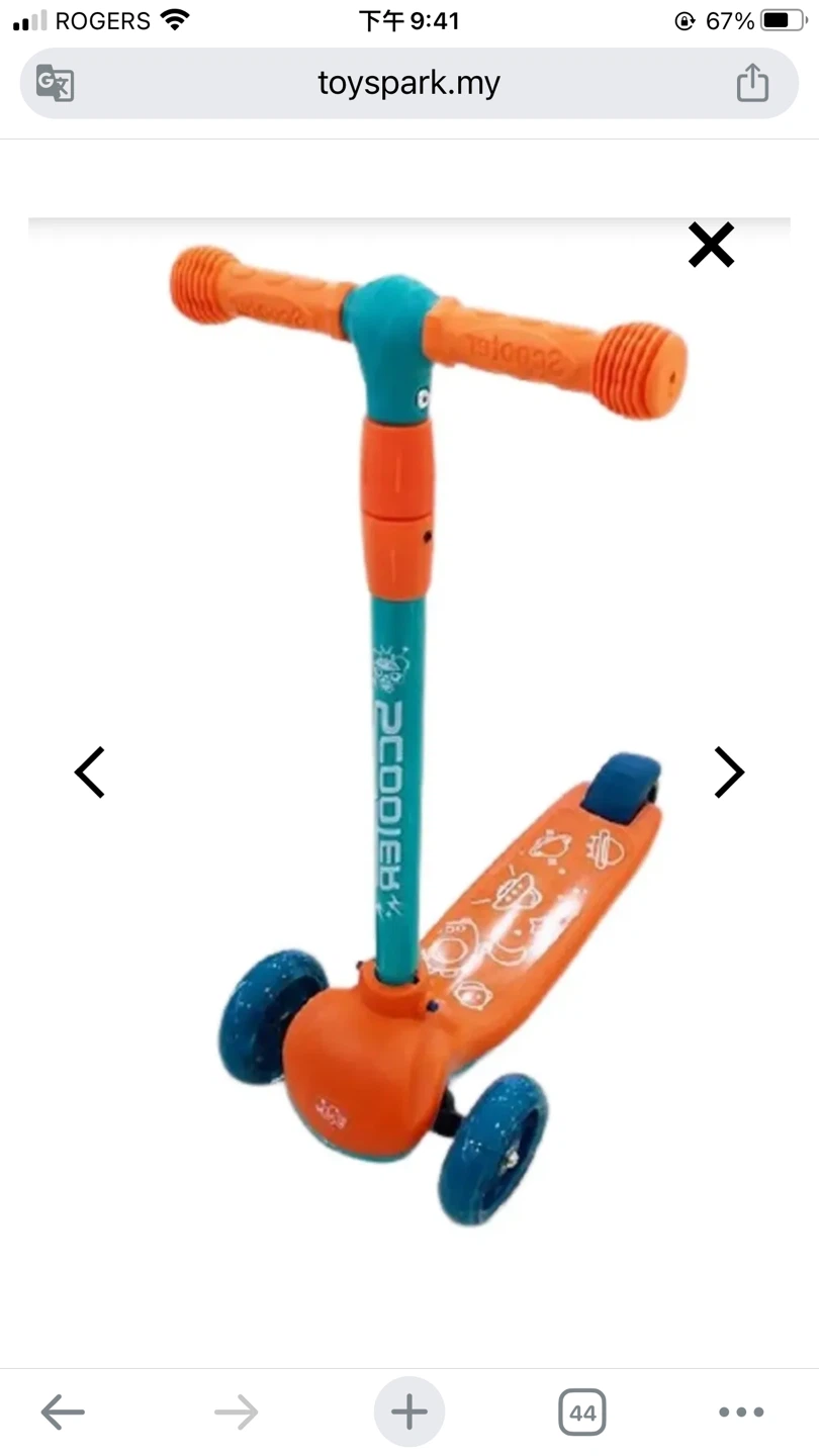 Skate Scooter for Kids, 3 Wheel Kids Scooter with 3 Height Adjus - photo 2