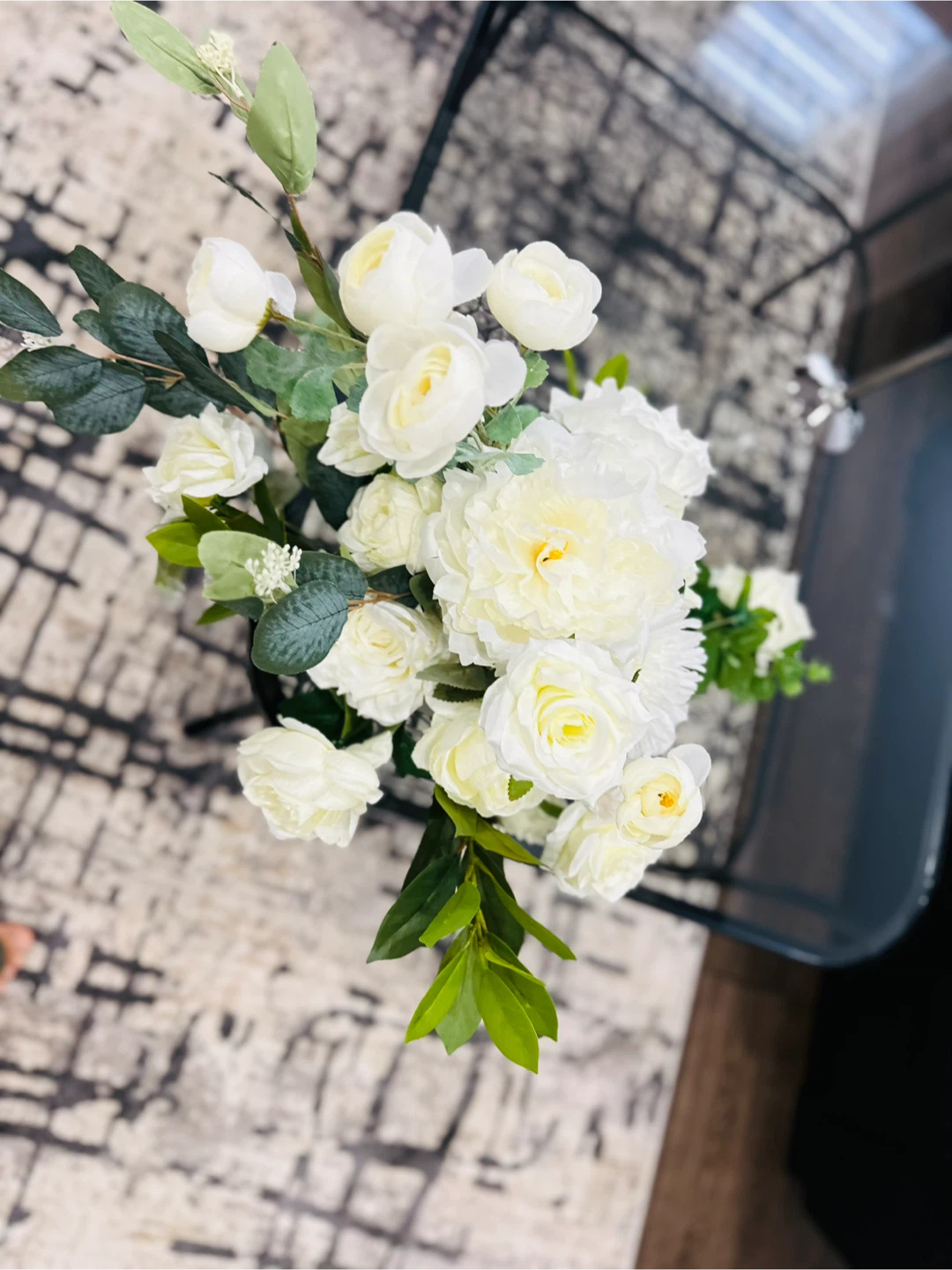White Floral Wedding Arch and Centerpiece Decor Set - photo 2
