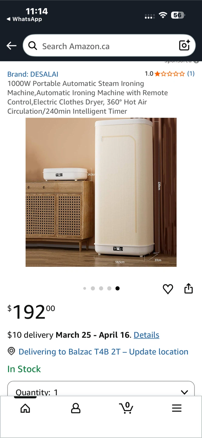 DESALAI 1000W Portable Automatic Steam