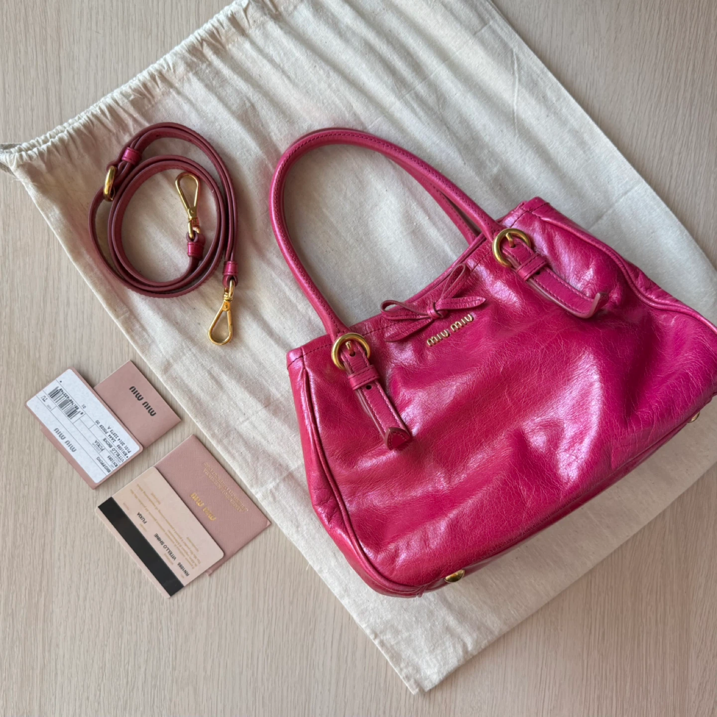 Vintage Miu Miu Pink Leather Bag (rare colour!) - photo 2
