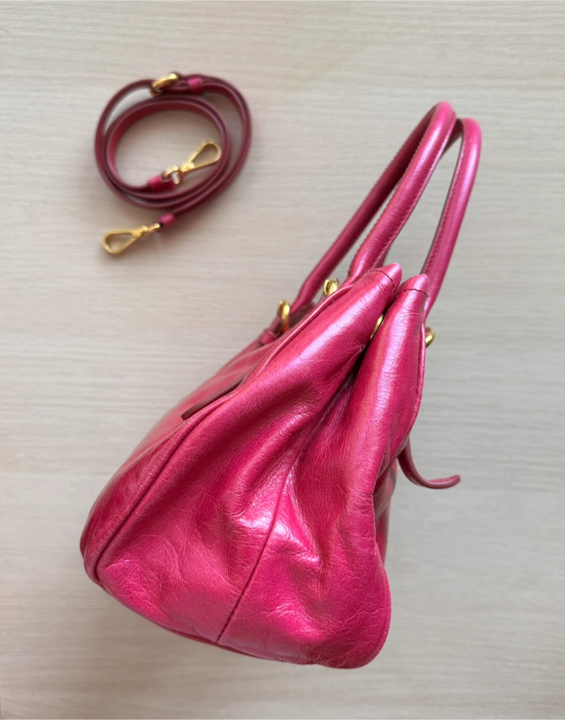 Vintage Miu Miu Pink Leather Bag (rare colour!) - photo 4
