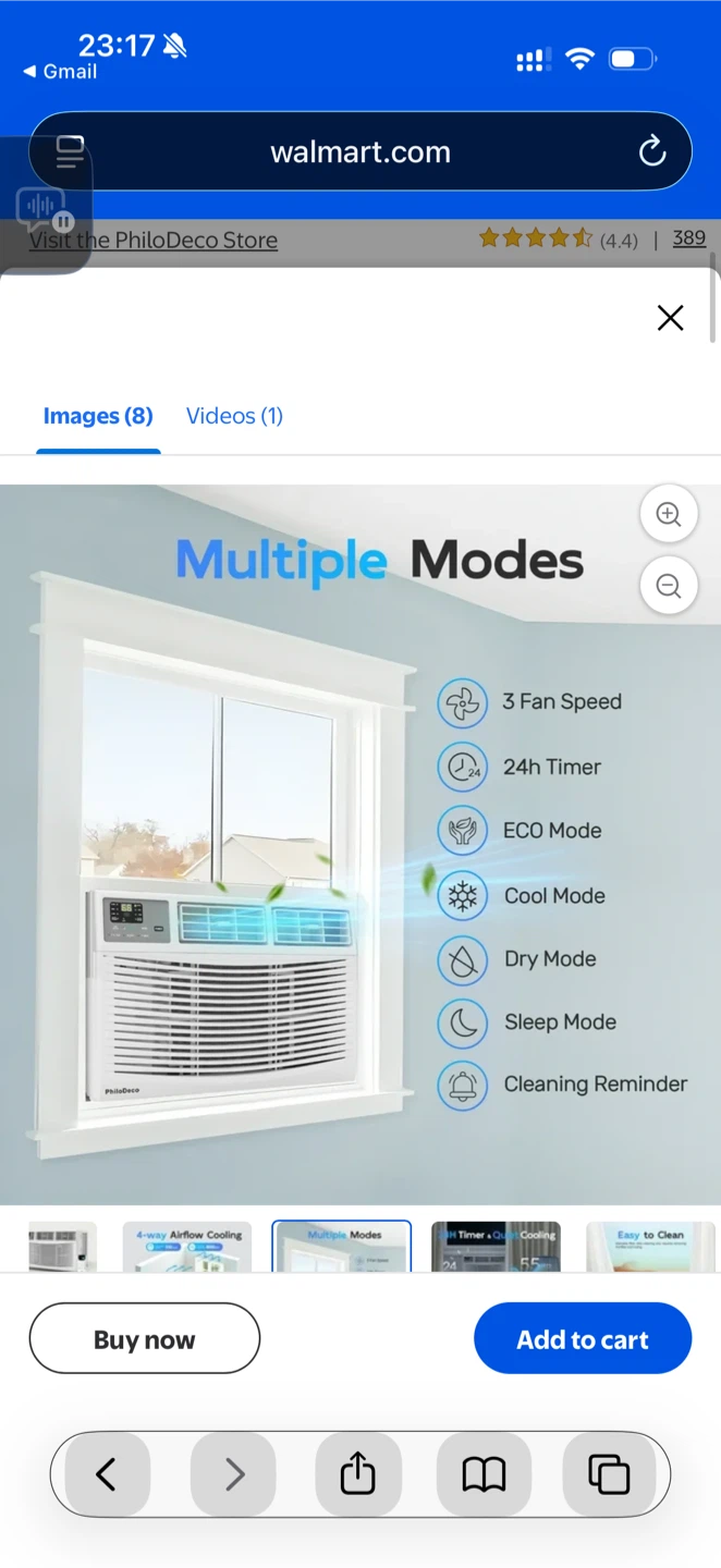 PhiloDeco 8000 BTU Window Air Conditioner - photo 2