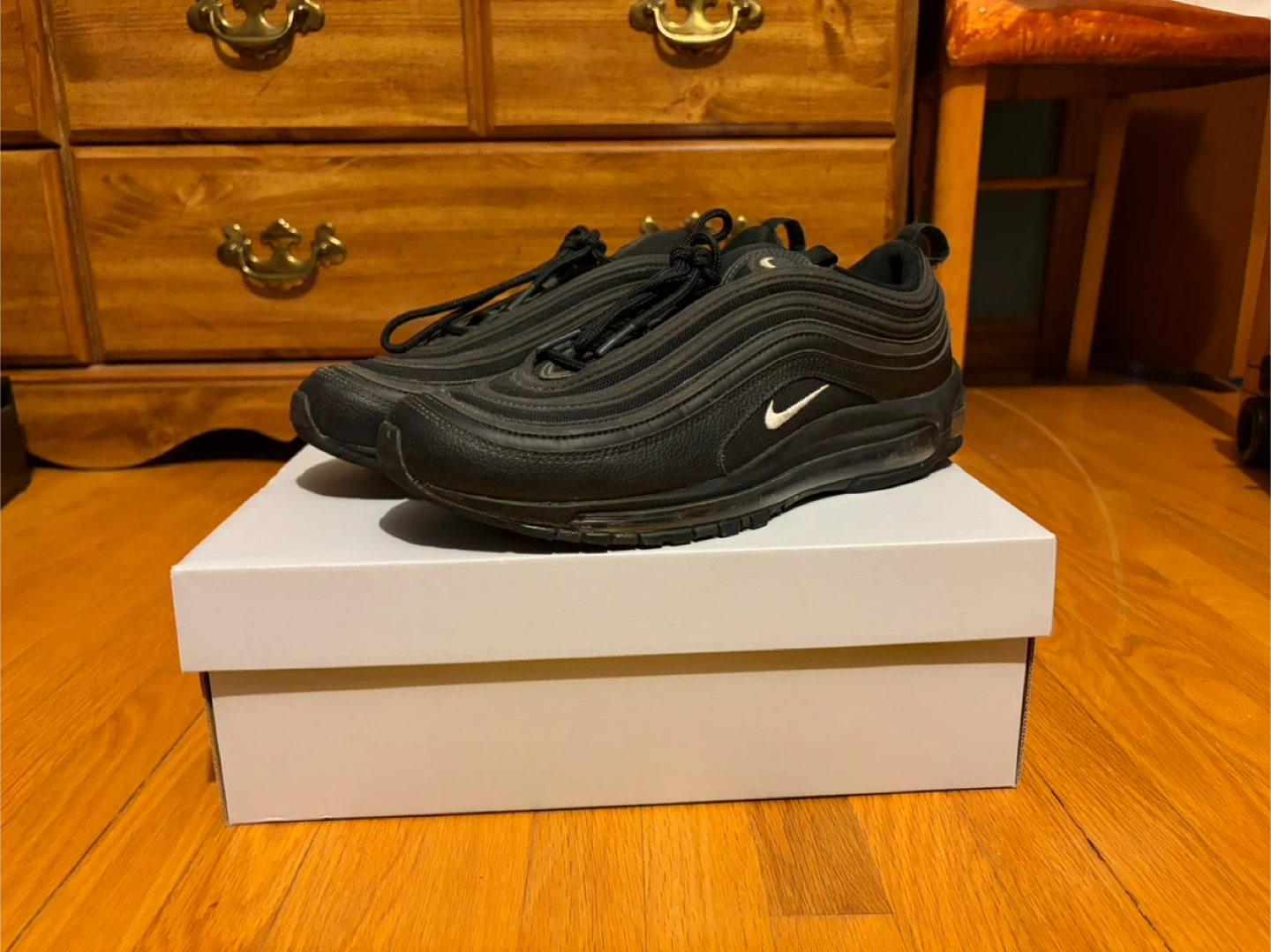 Nike Air Max 97’ Authentic Black Sneakers SIZE 10 M