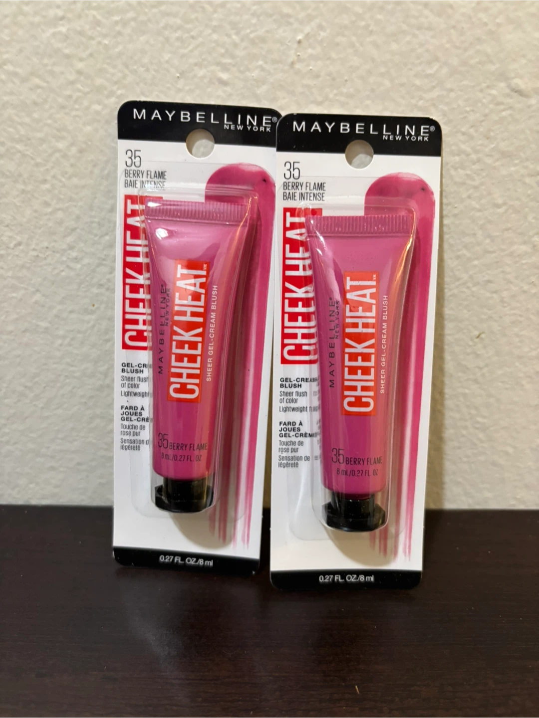 NEW 2pk Maybelline Cheek Heat Gel-Cream Blush - 35 Berry Flame