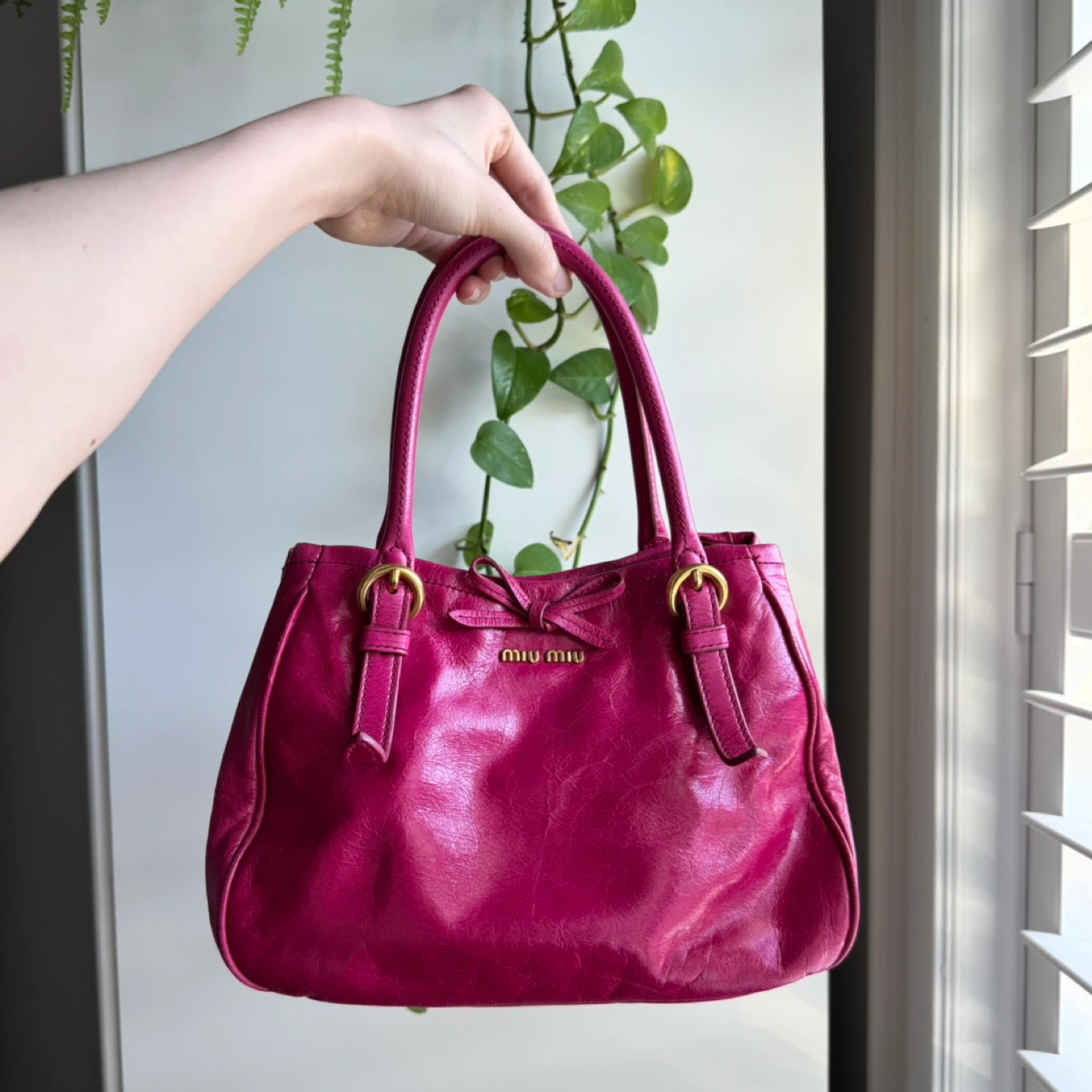 Vintage Miu Miu Pink Leather Bag (rare colour!)