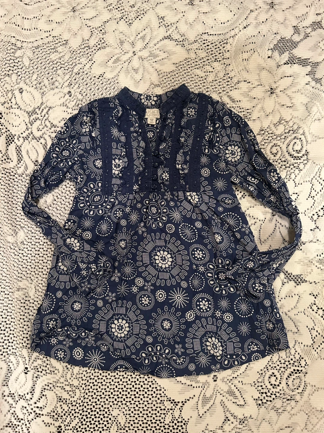 The Children's Place Blue Floral Tunic Top