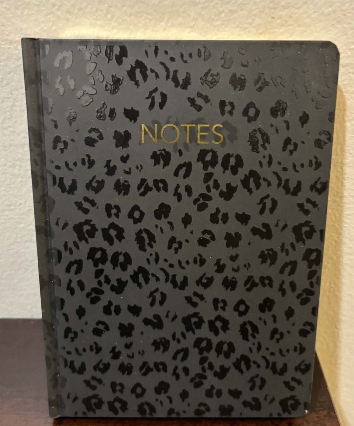 NEW Black Leopard Print "NOTES" Journal