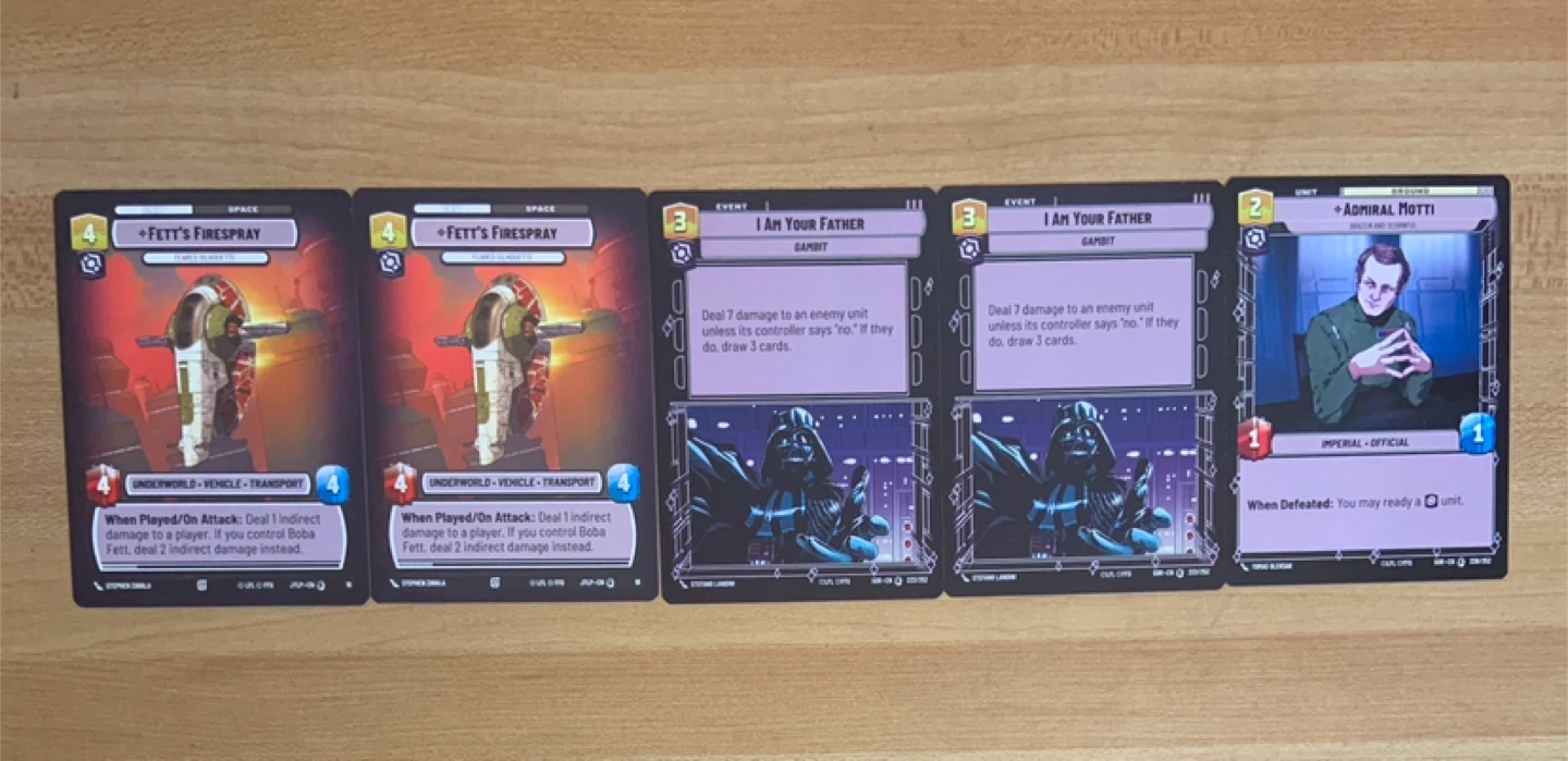 Star Wars Trading Cards Lot (5) – Special Rarity