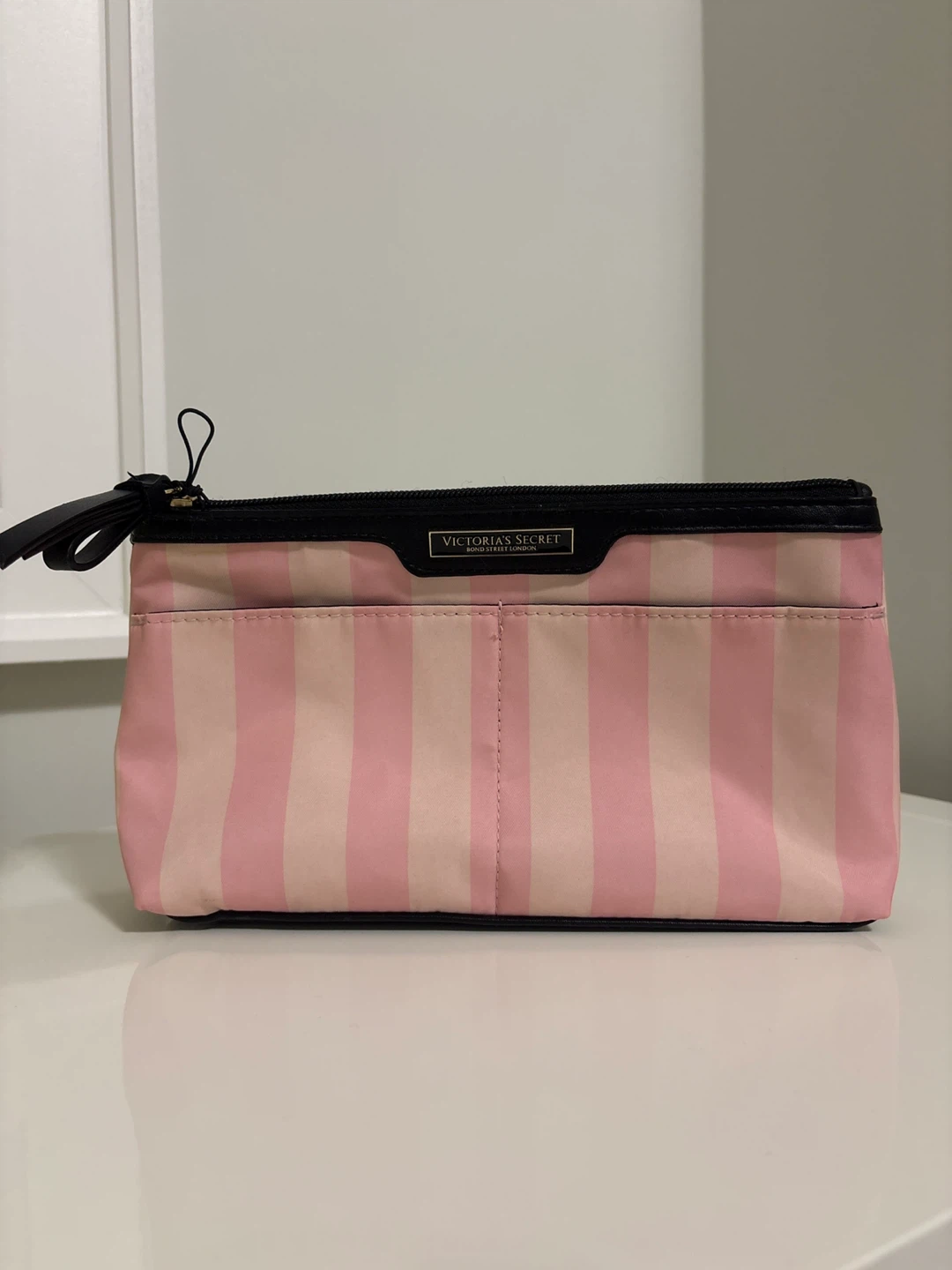 Victoria's Secret Striped Cosmetic Bag