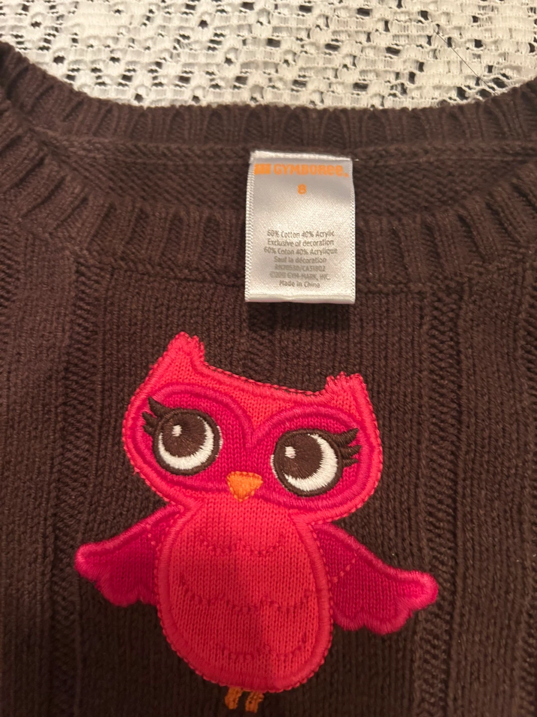 Gymboree Brown Owl Sweater Dress Size8 - photo 2
