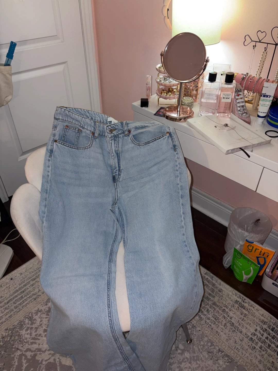 Light Wash Wide Leg Jeans