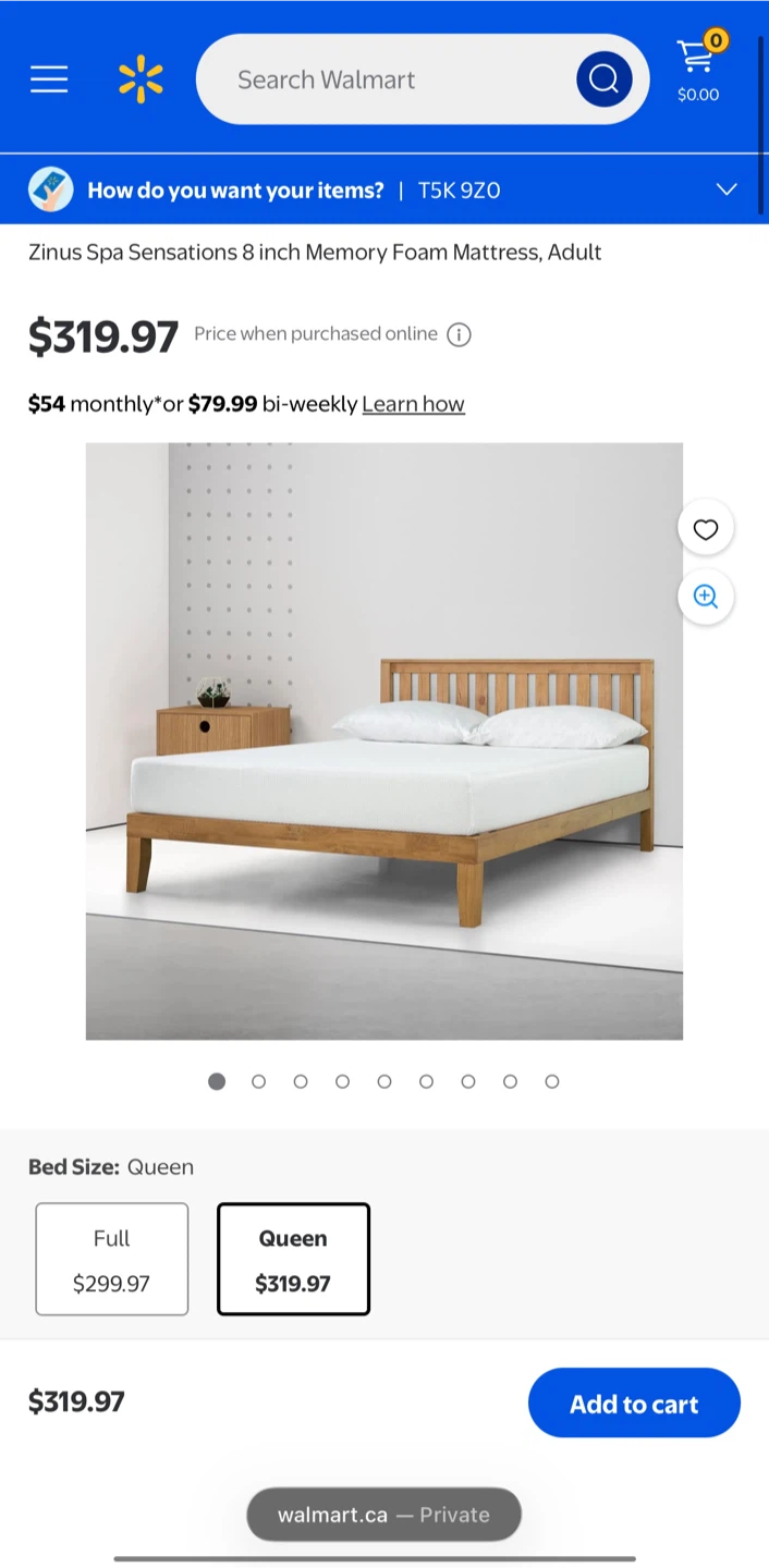 Zinus Spa Sensations 8 inch Queen Memory Foam Mattress - photo 2