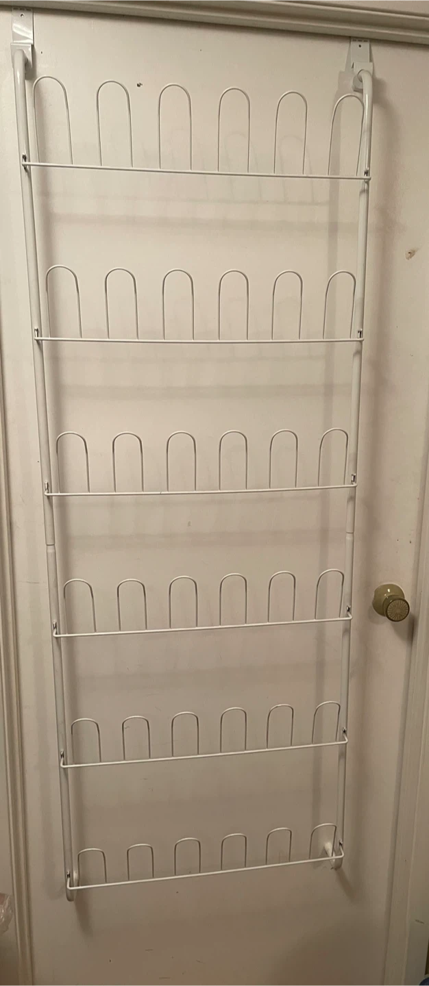 White 6-Tier Over-the-Door Shoe Organizer