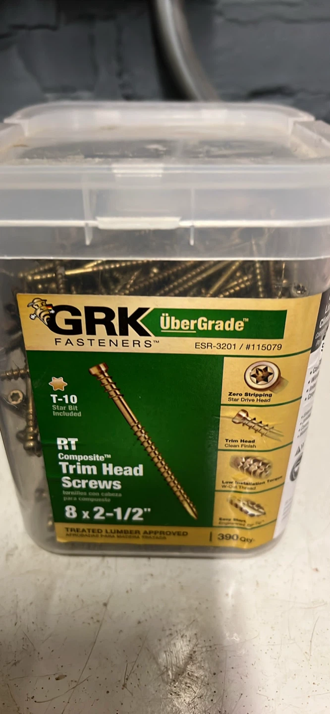 GRK UberGrade RT Composite Trim Head Screws 8 x 2-1/2"