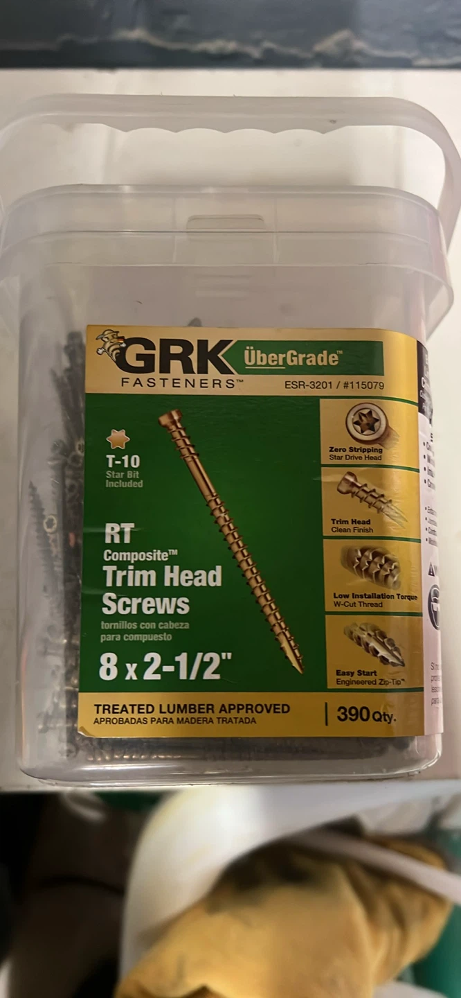 GRK UberGrade RT Composite Trim Head Screws 8 x 2-1/2" - photo 3