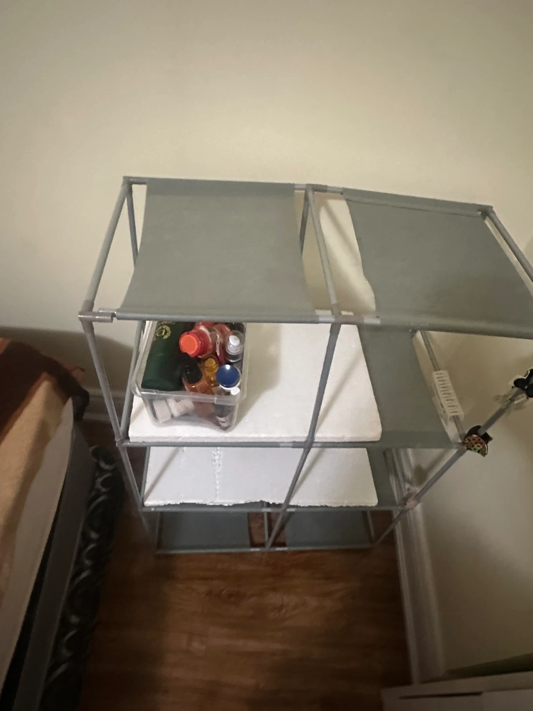 Grey 3-Tier Storage Shelf Unit
