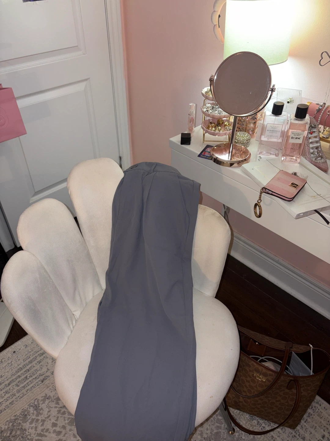 Grey Wide Leg Trousers