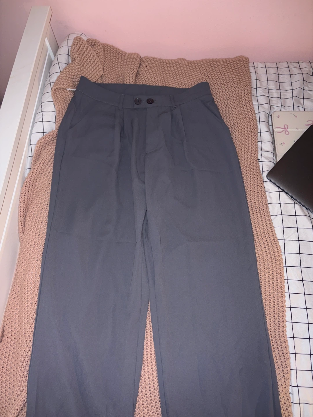 Grey Wide Leg Trousers - photo 2