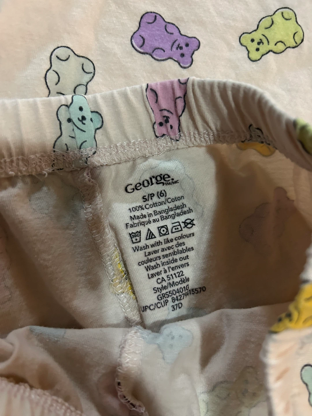 George Girls PJs Set Size S/P (6) Gummy Bears - photo 2
