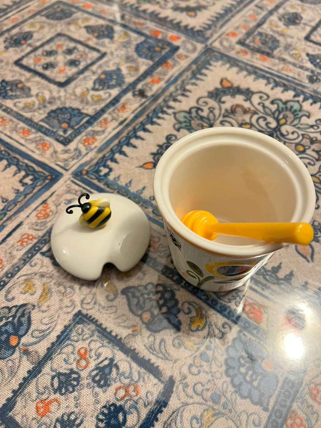Honey Pot with Dipper and Bee Decoration 🧡 - photo 2