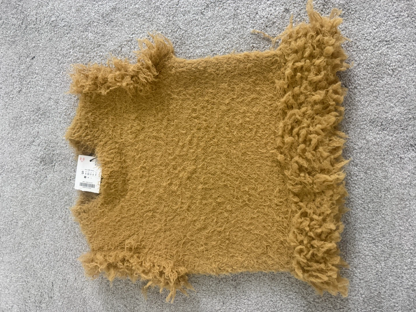 Women's Fringed Knit Vest - Tan - photo 2