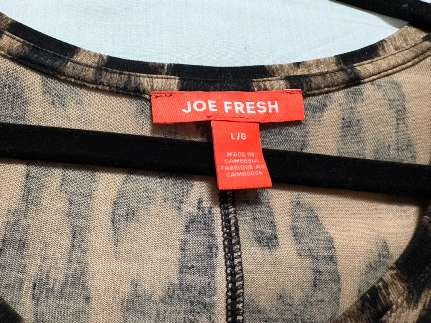 Joe Fresh Leopard Print Long Sleeve Top - Size L - photo 5