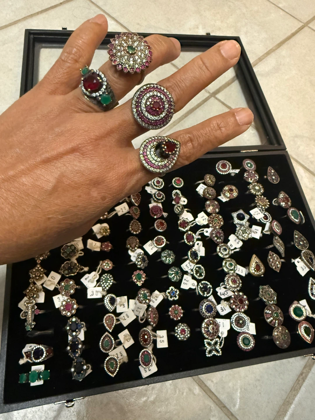 Assorted Sterling Silver Rings/Copper with stones - photo 2