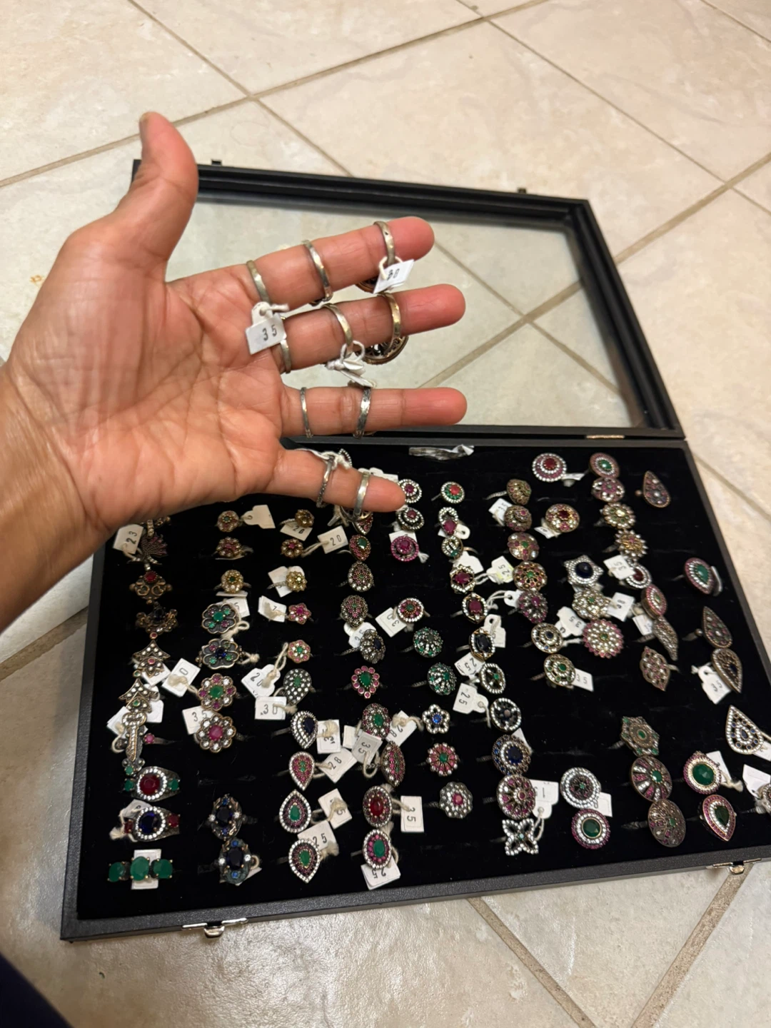 Assorted Sterling Silver Rings/Copper with stones - photo 4