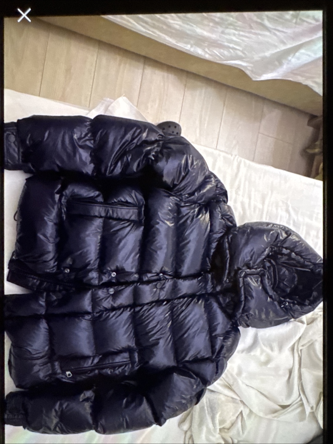Moncler Navy Puffer Jacket