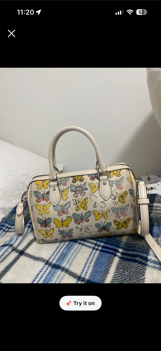 Coach Butterfly Print Satchel Bag