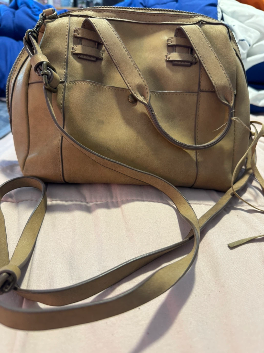 T-Shirt&Jeans Tan Satchel Bag