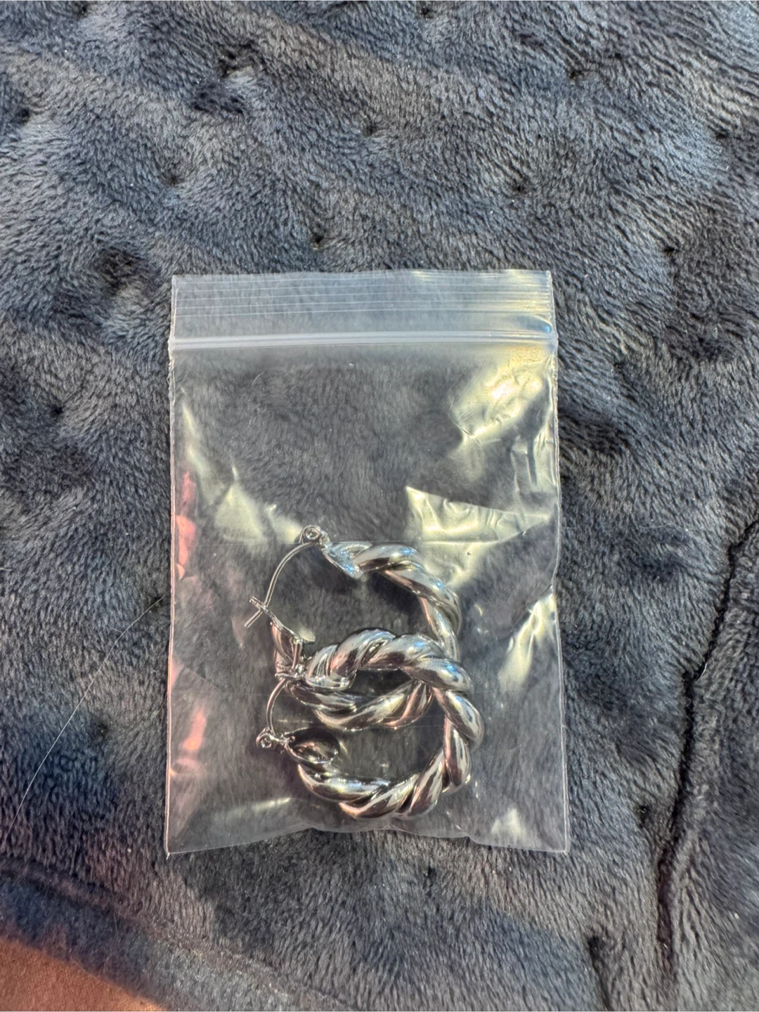 Silver Twisted Hoop Earrings - photo 2