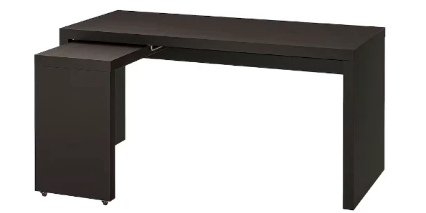 IKEA Micke Desk with Extension Unit