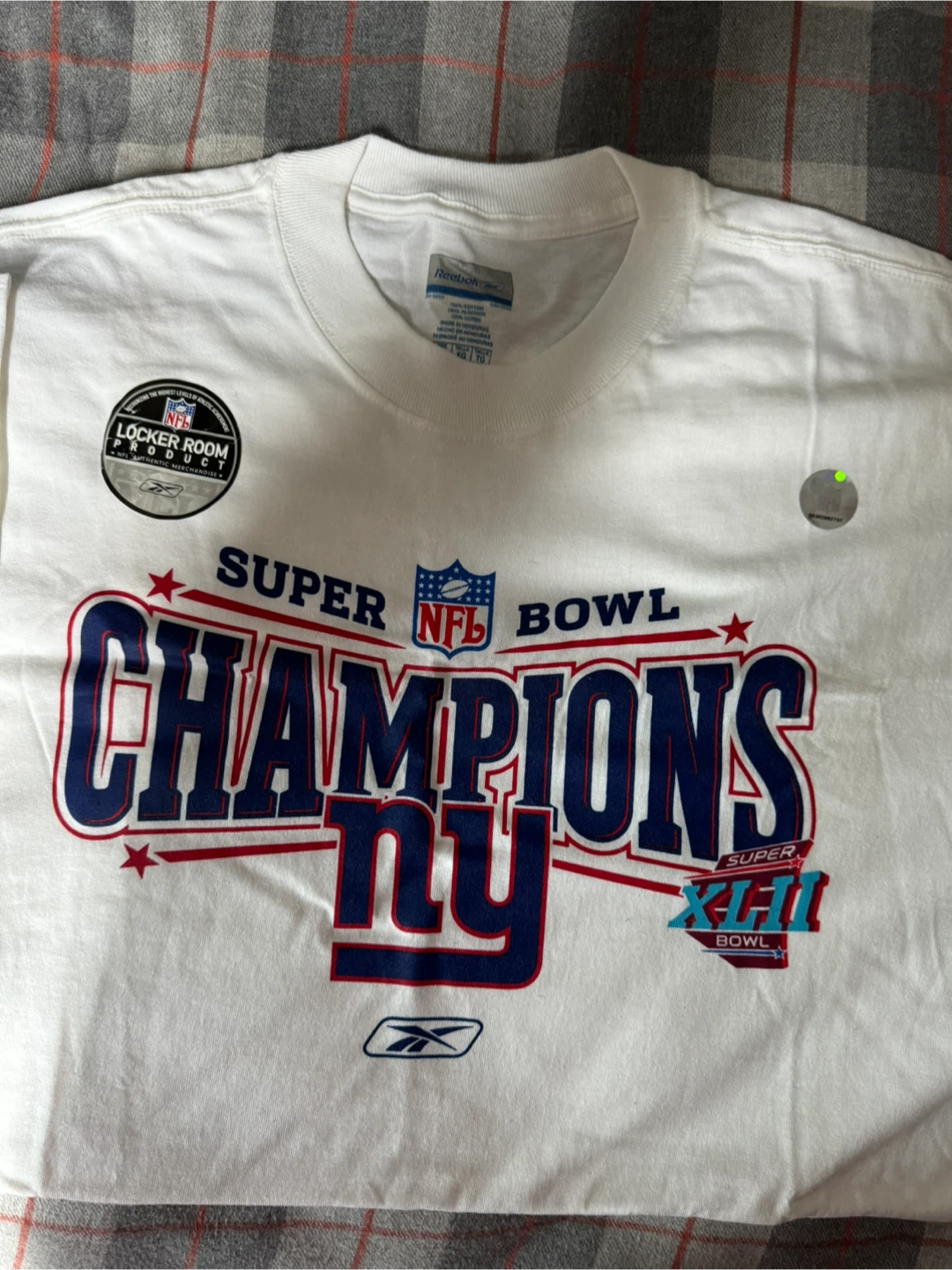 Reebok NFL Super Bowl XLII Champions NY Giants T-Shirt